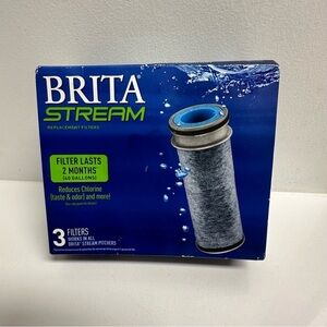 Brita Stream Replacement Filters 3 Total New In Box Individually Wrapped